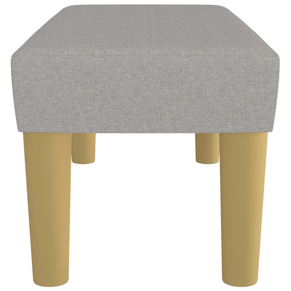 Panca Grigio Chiaro 70x30x30 cm in Tessuto