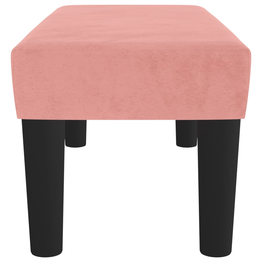 Panca Rosa 70x30x30 cm in Velluto