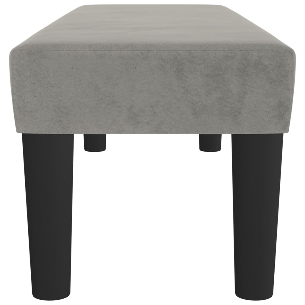 Panca Grigio Chiaro 100x30x30 cm in Velluto