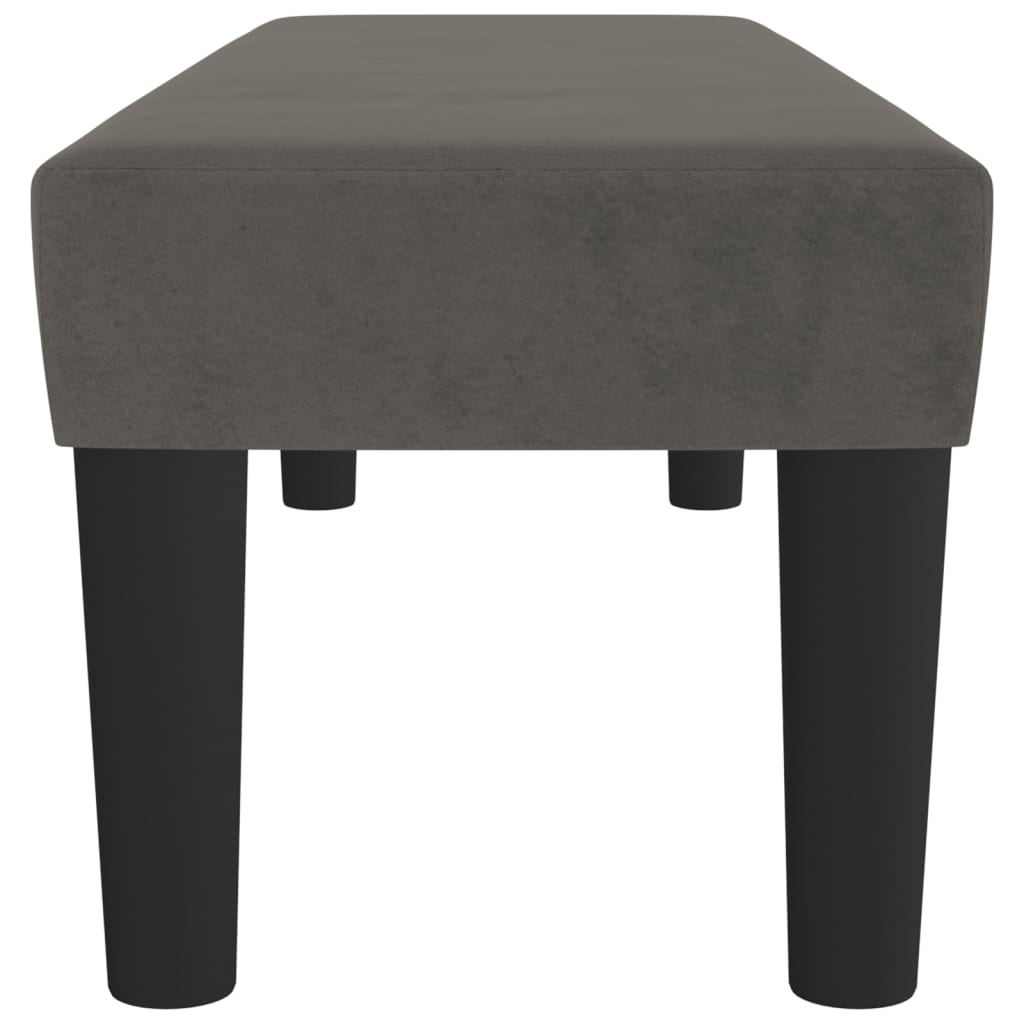 Panca Grigio Scuro 100x30x30 cm in Velluto