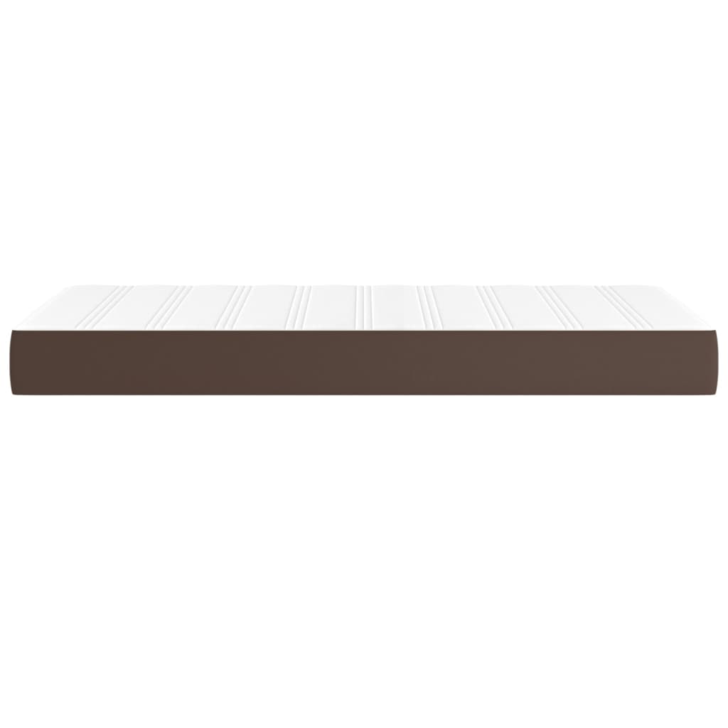 Materasso a Molle Marrone 100x200x20 cm in Similpelle