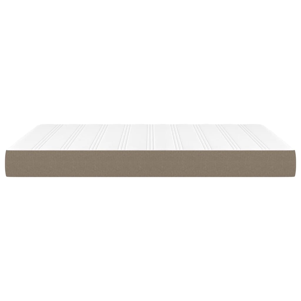 Materasso a Molle Grigio Tortora 140x190x20 cm in Tessuto