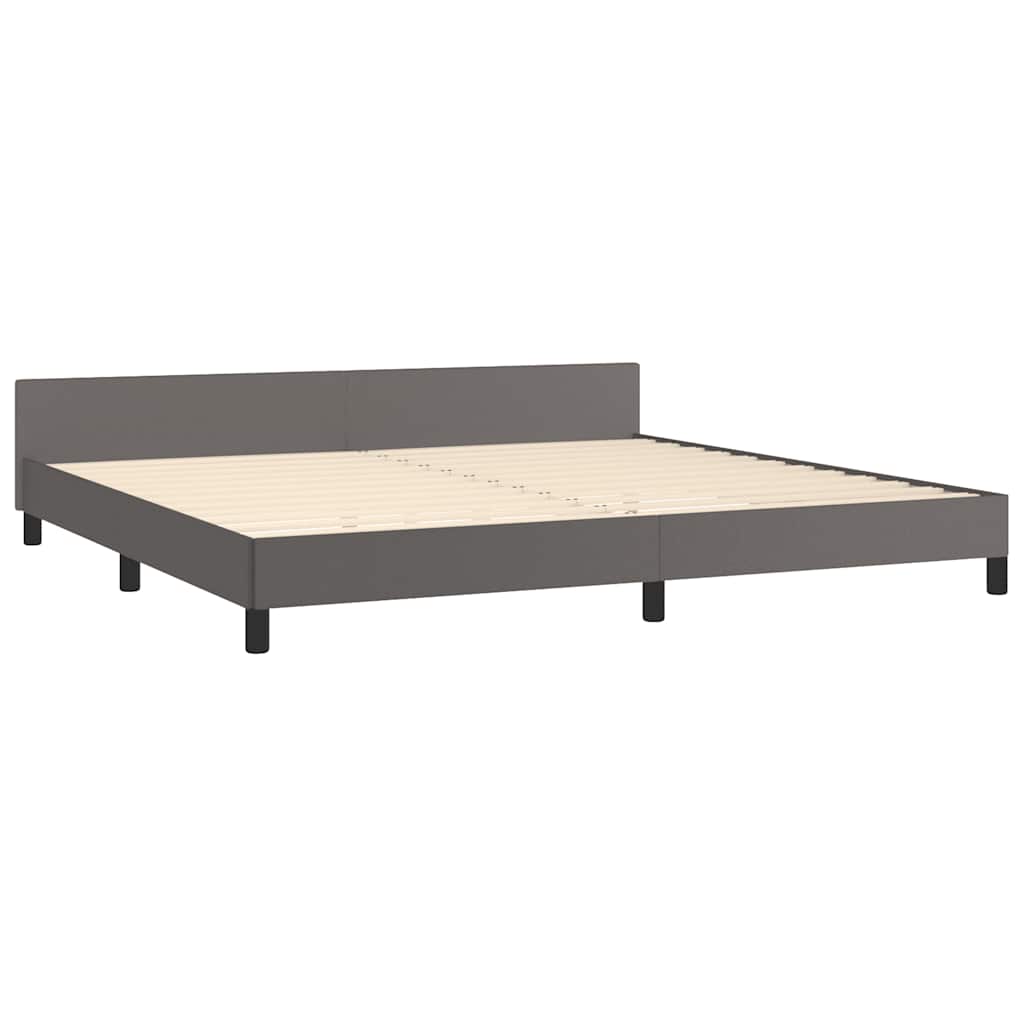 Giroletto con Testiera senza Materasso Grigio 200x200 cm