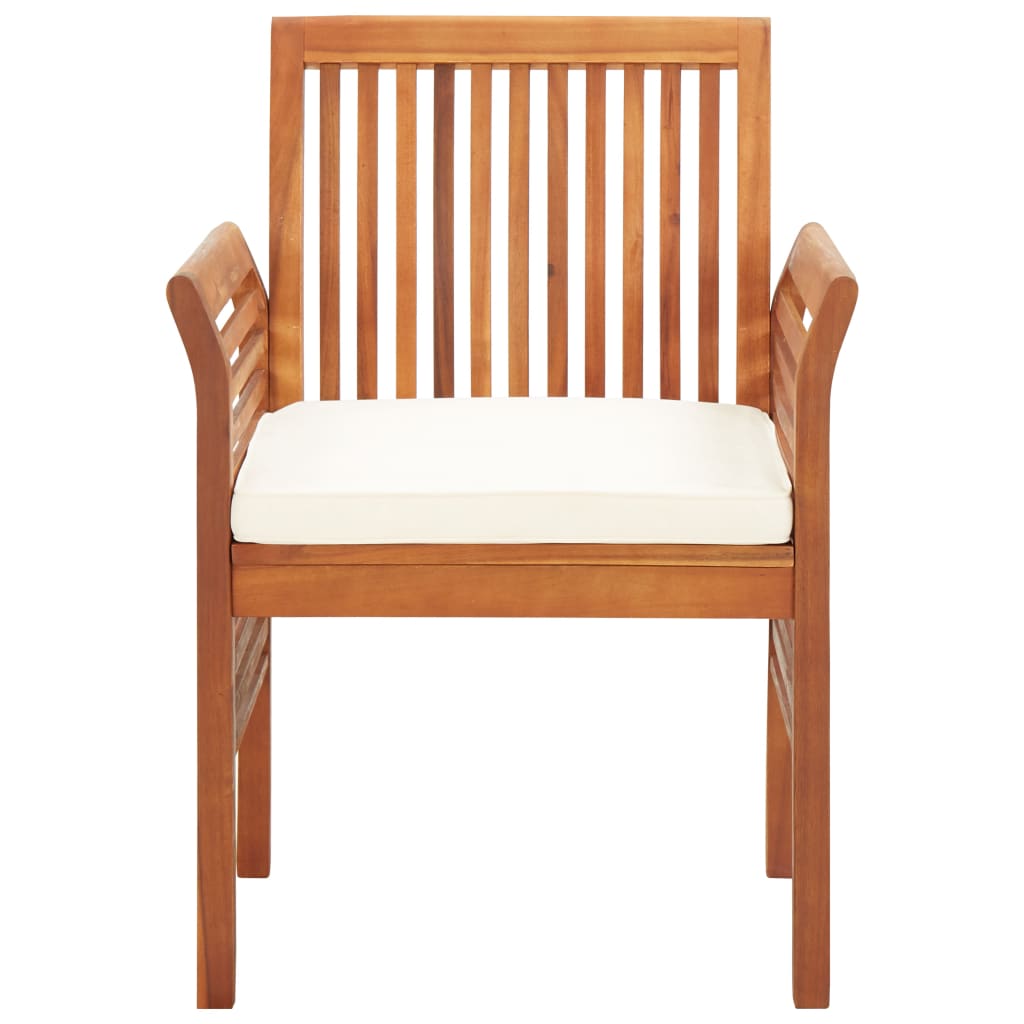 Sedie da Pranzo Giardino con Cuscini 8 pz Legno Massello Acacia