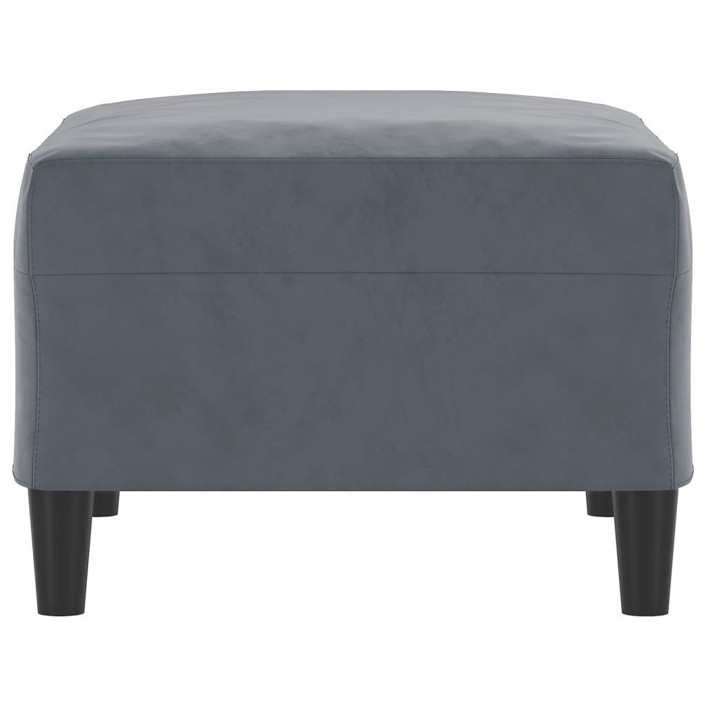 Poggiapiedi Grigio Scuro 70x55x41 cm in Velluto