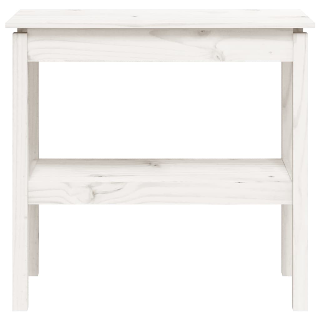 Tavolo Consolle Bianco 80x40x75 cm in Legno Massello di Pino