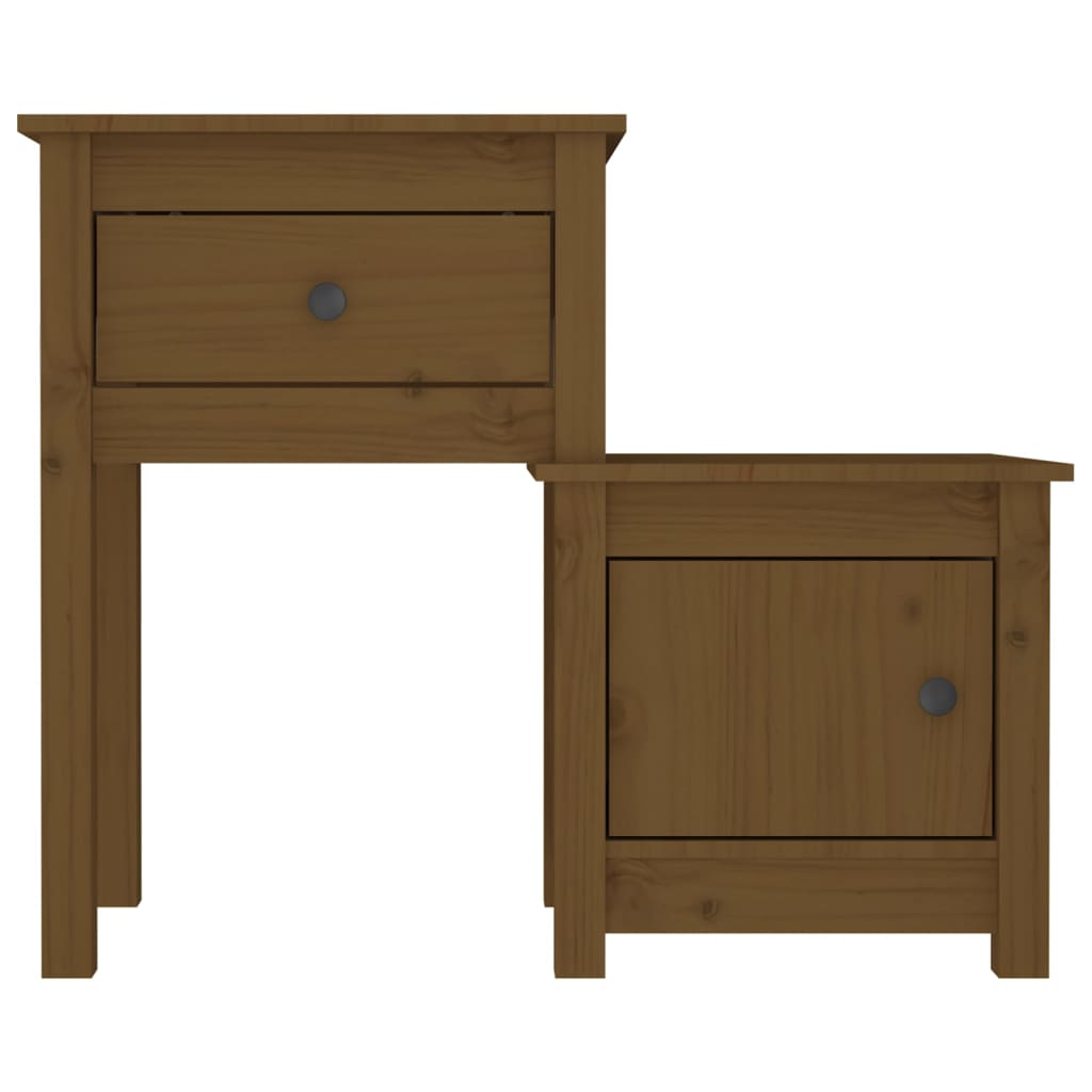 Comodino ambra 79,5x38x65,5 cm in Legno Massello di Pino