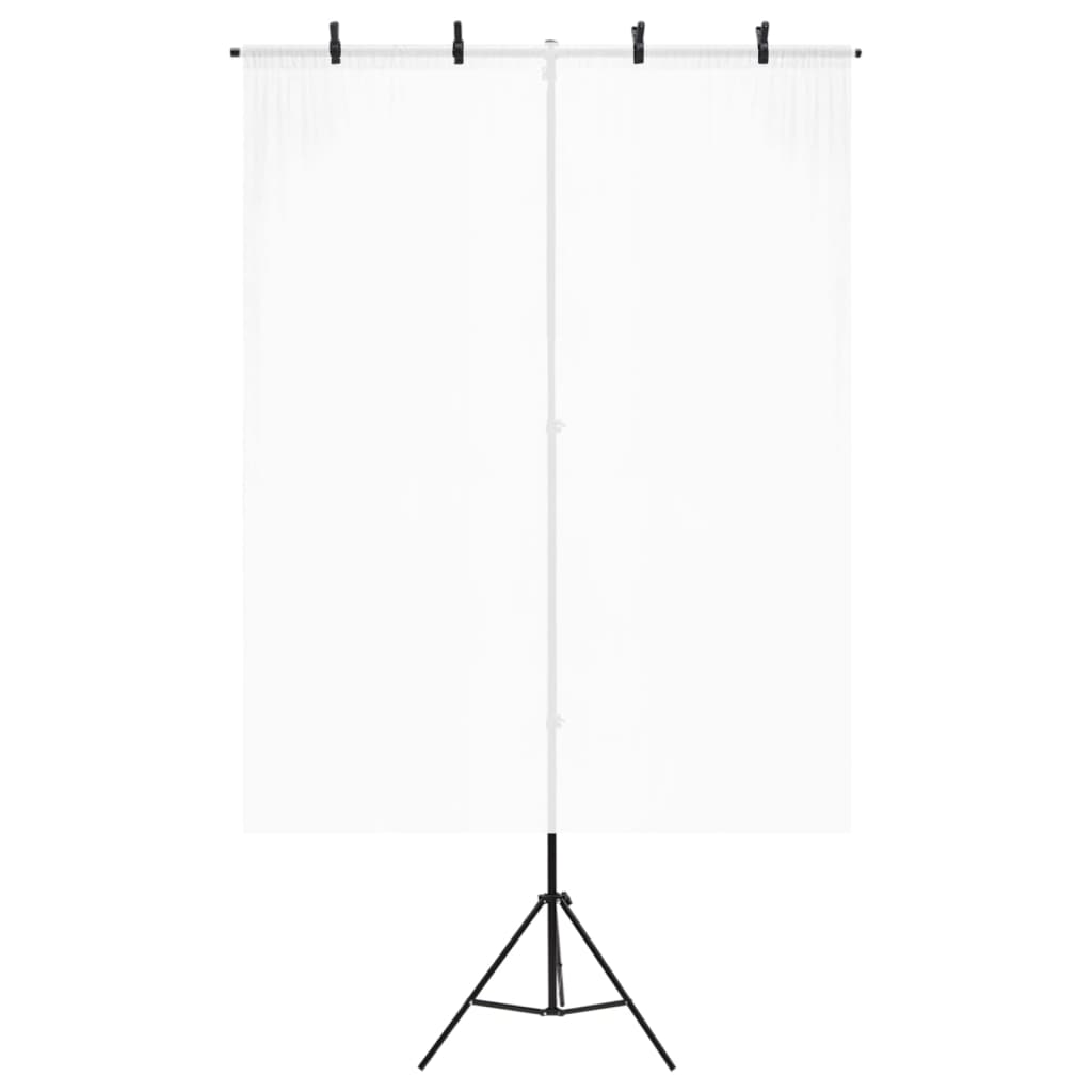 Supporto per Sfondo a T Nero 151x60x(70-200) cm