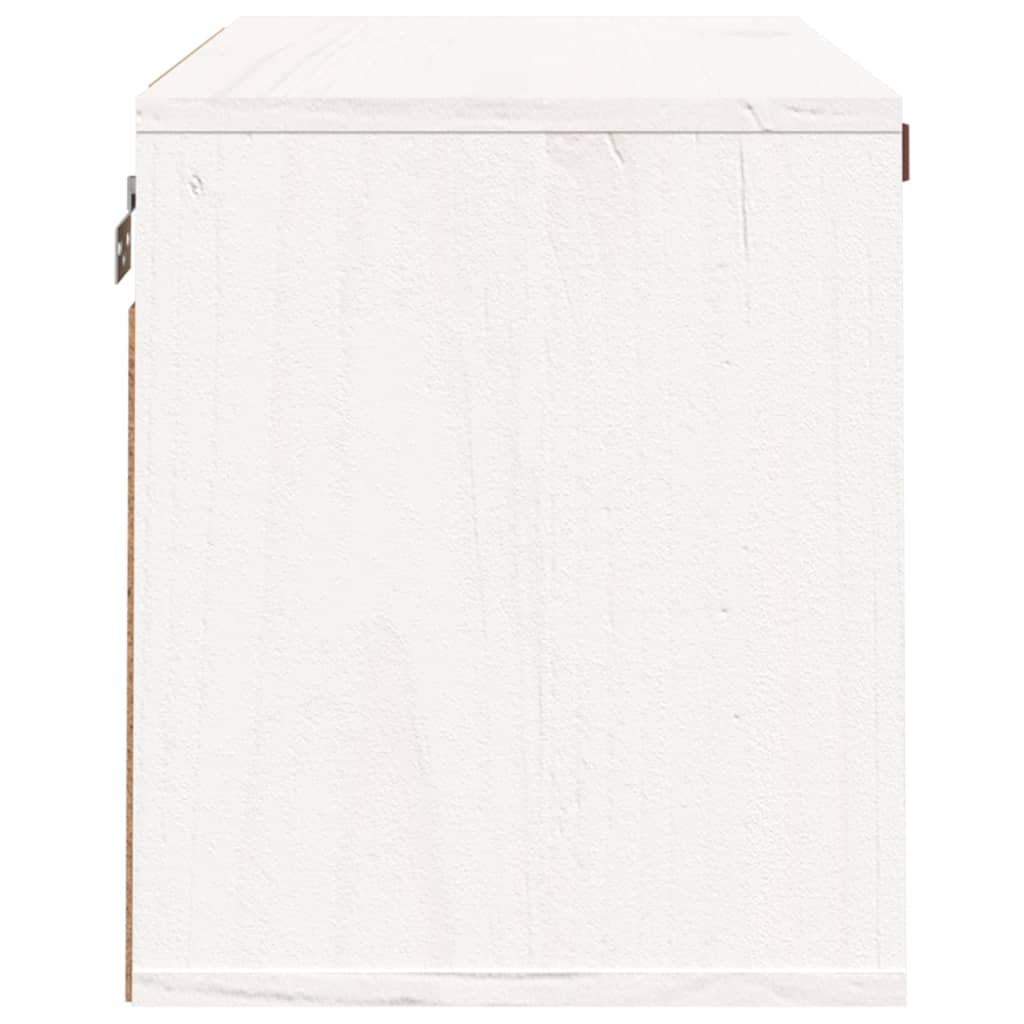 Pensile Bianco 60x30x35 cm in Legno Massello di Pino