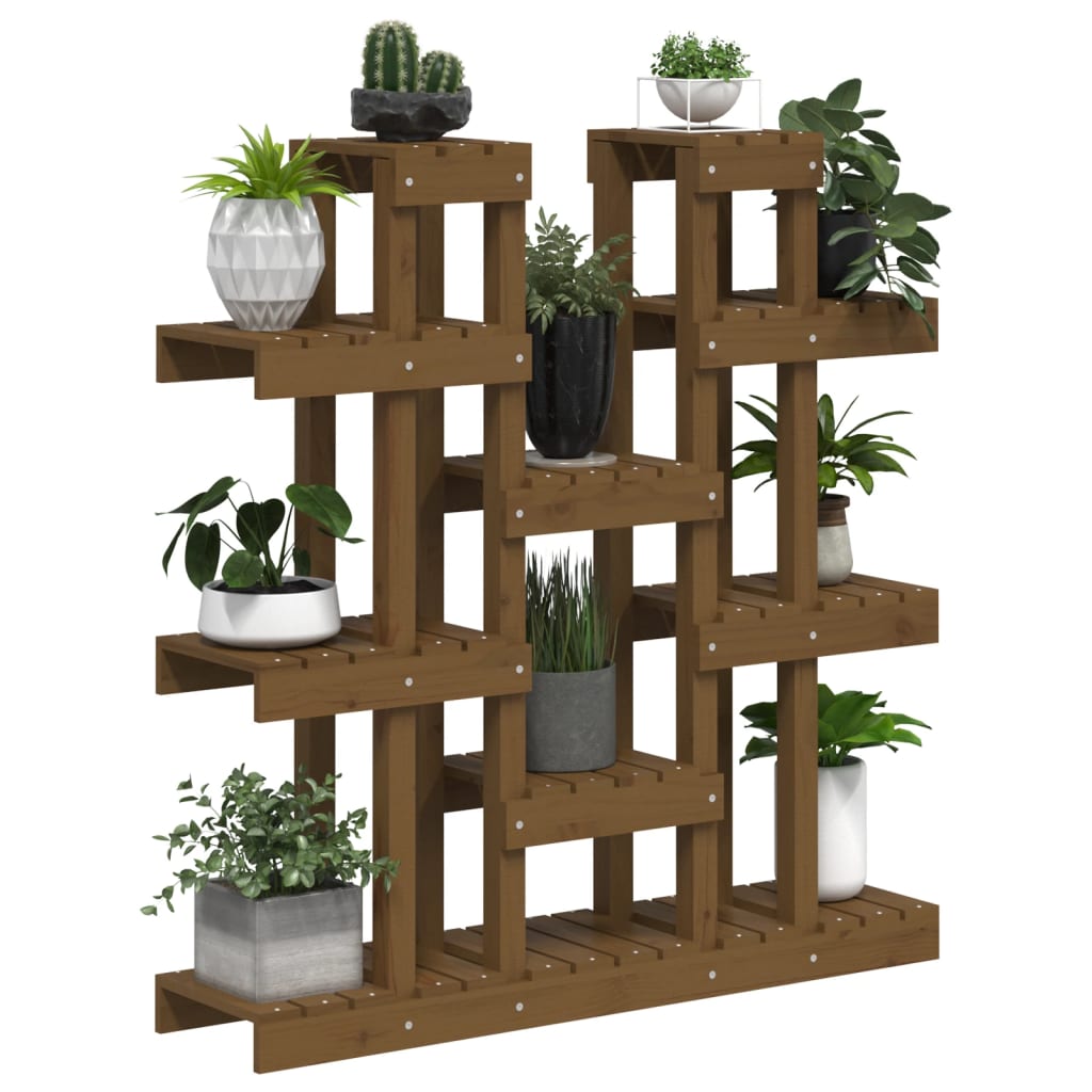 Supporto Piante Ambra 104,5x25x109,5 cm Legno Massello di Pino