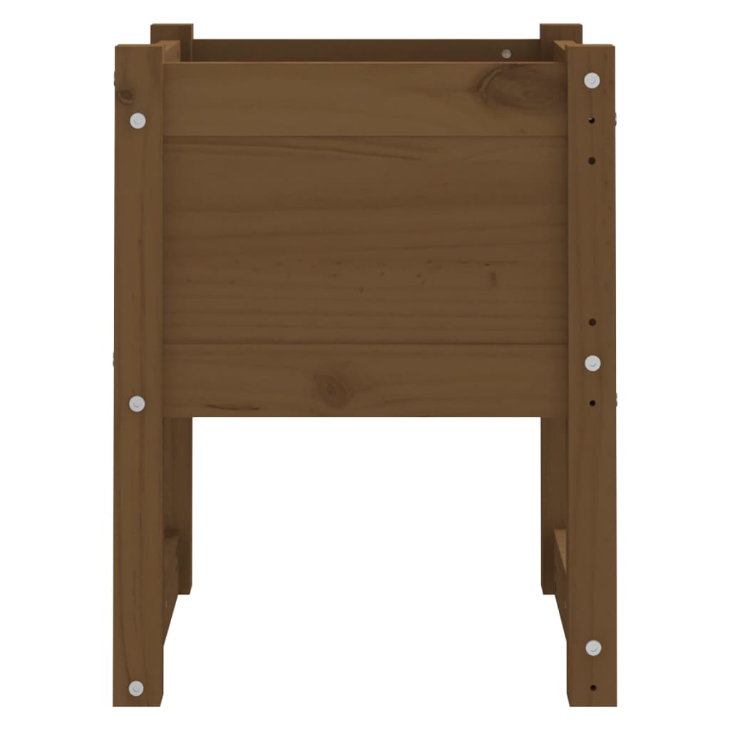 Fioriera Marrone Ambra 40x40x52,5 cm in Legno Massello di Pino