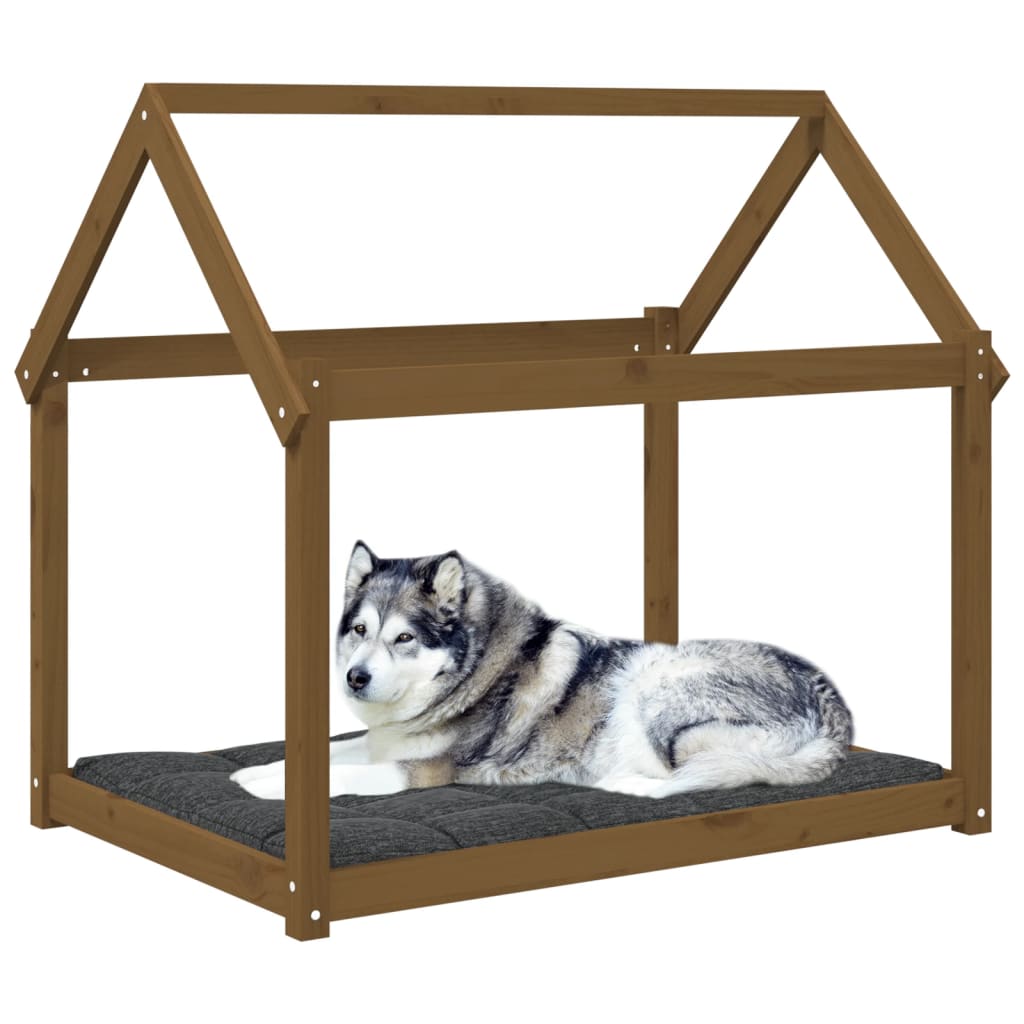Cuccia per Cani Ambra 111x80x100 cm in Legno Massello di Pino