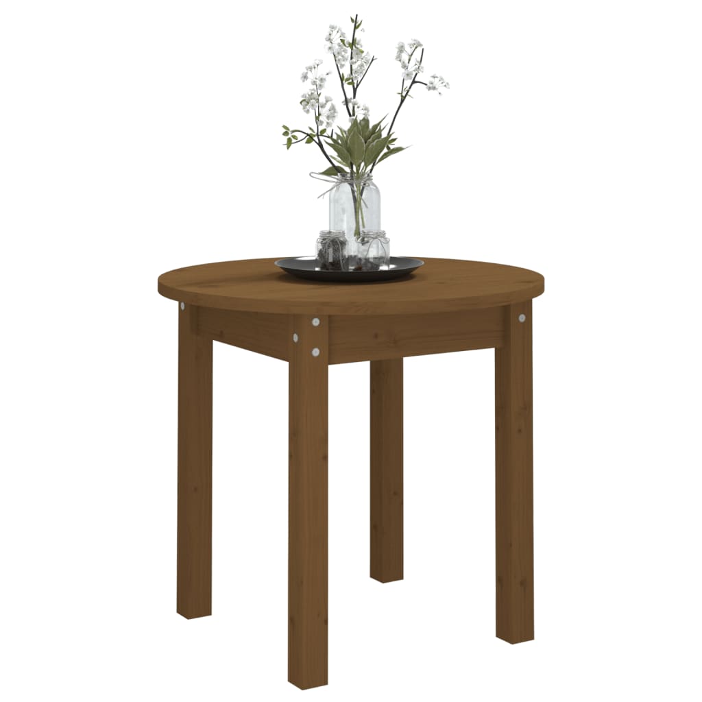 Tavolino da Salotto Ambra Ø 45x40 cm in Legno Massello di Pino