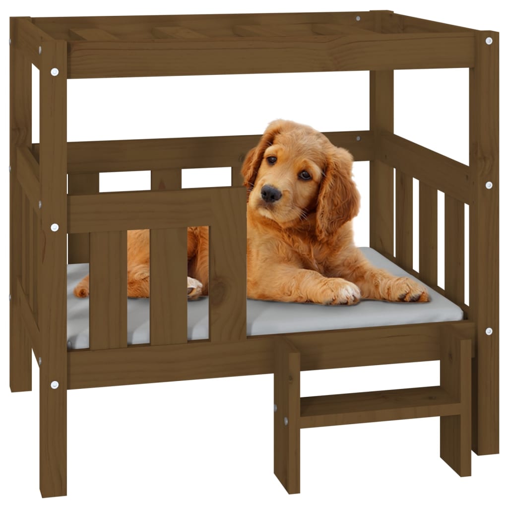 Cuccia per Cani Ambra 75,5x63,5x70 cm in Legno Massello di Pino