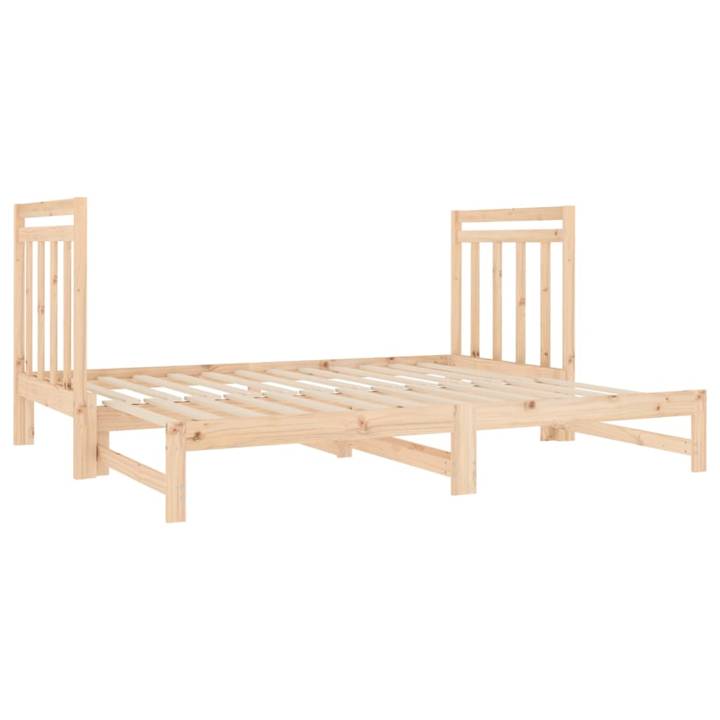Dormeuse Estraibile 2x(90x190) cm Legno Massello di Pino