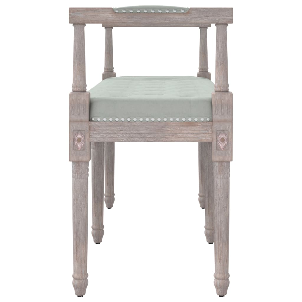 Panca Grigio Chiaro 110x40x70 cm in Velluto