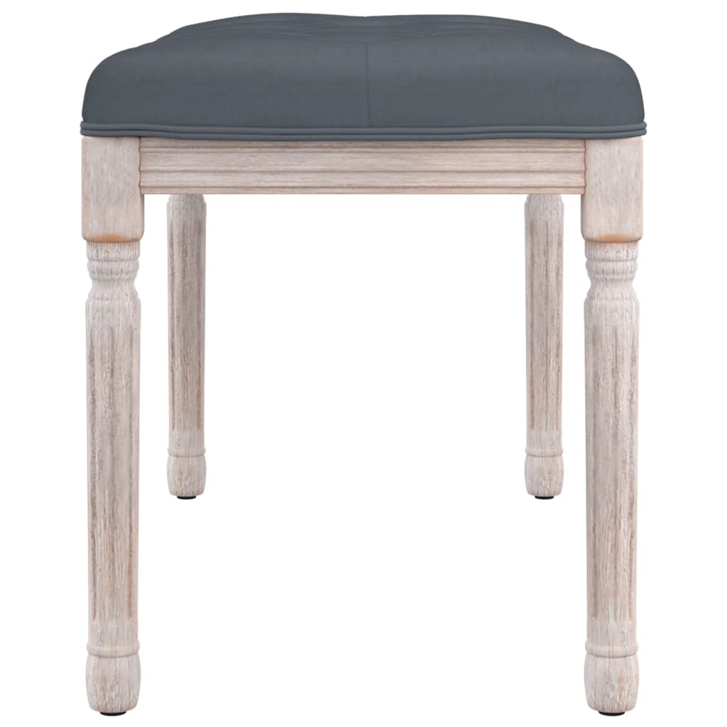 Panca Grigio Scuro 80x40x49 cm in Velluto