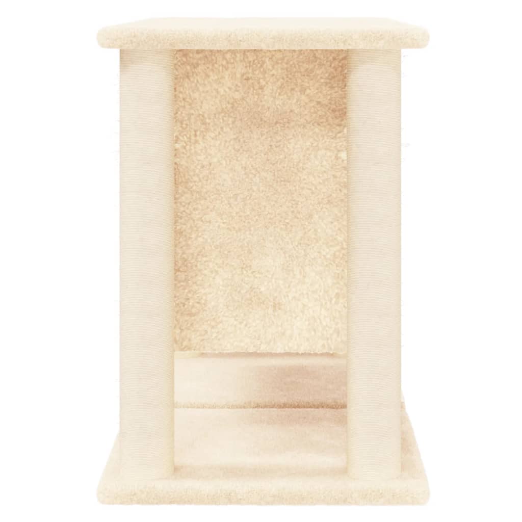 Albero per Gatti con Tiragraffi in Sisal Crema 50 cm