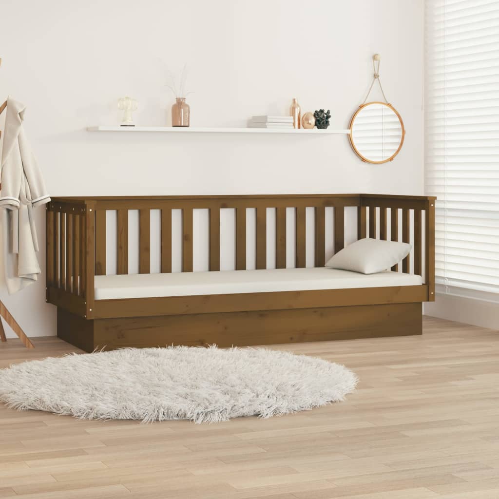 Dormeuse Marrone Ambra 75x190 cm in Legno Massello di Pino