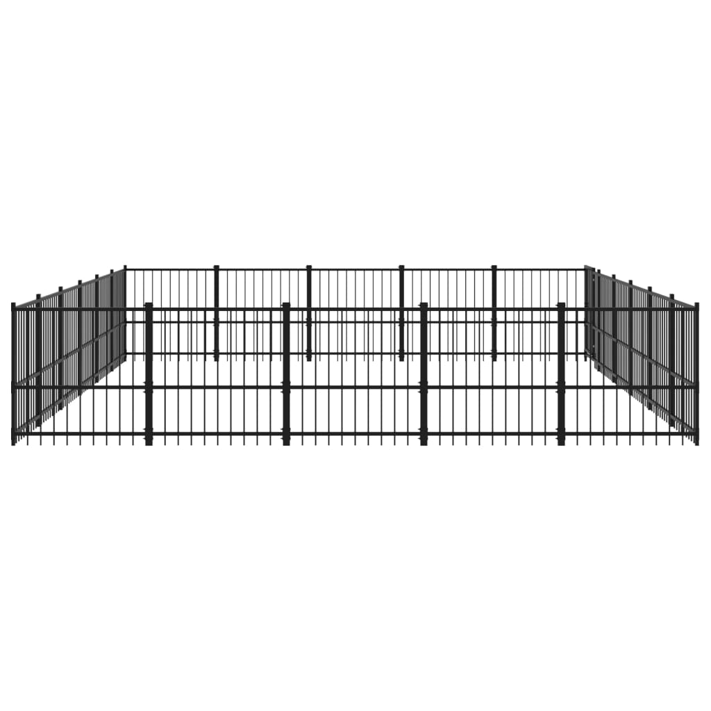 Gabbia per Cani da Esterno in Acciaio 28,23 m²