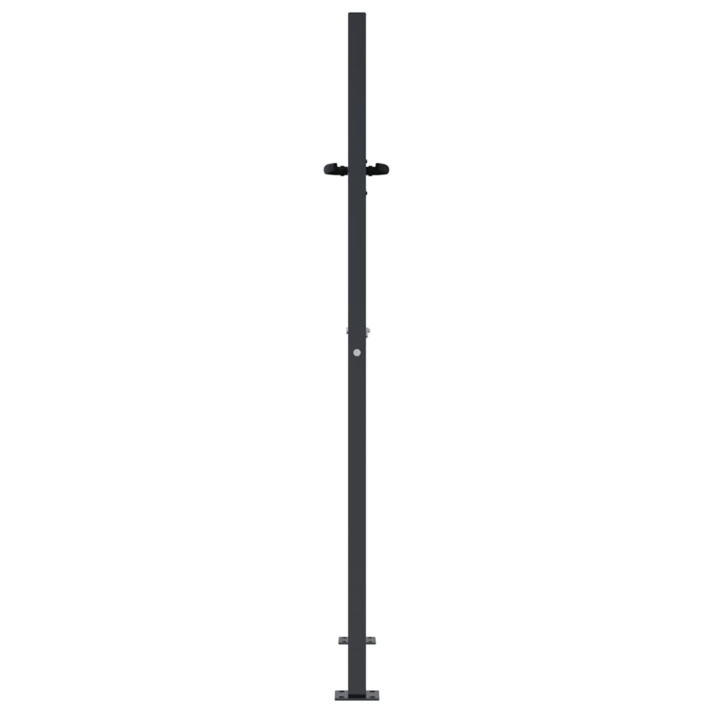 Cancello Giardino Antracite 105x155 cm Acciaio Design Quadrato