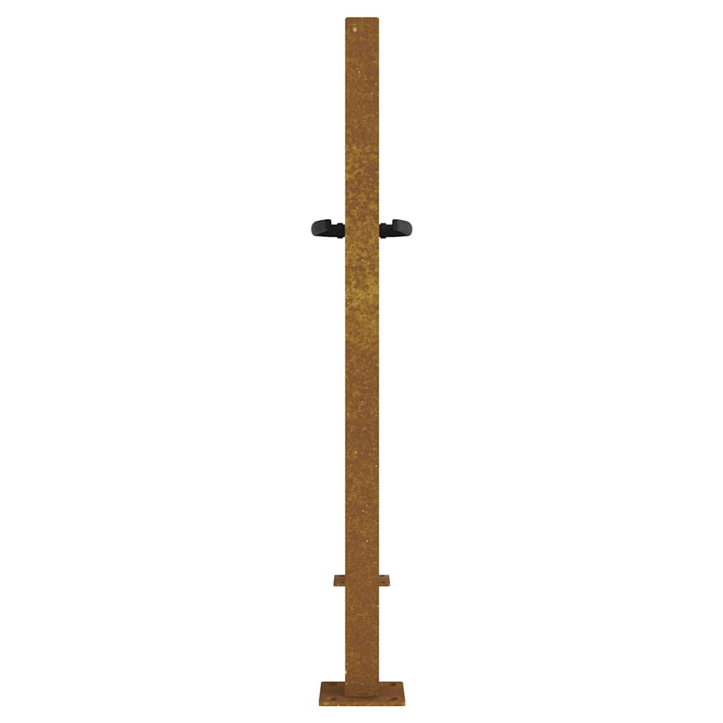 Cancello da giardino 100x75 cm in acciaio Corten con design erba