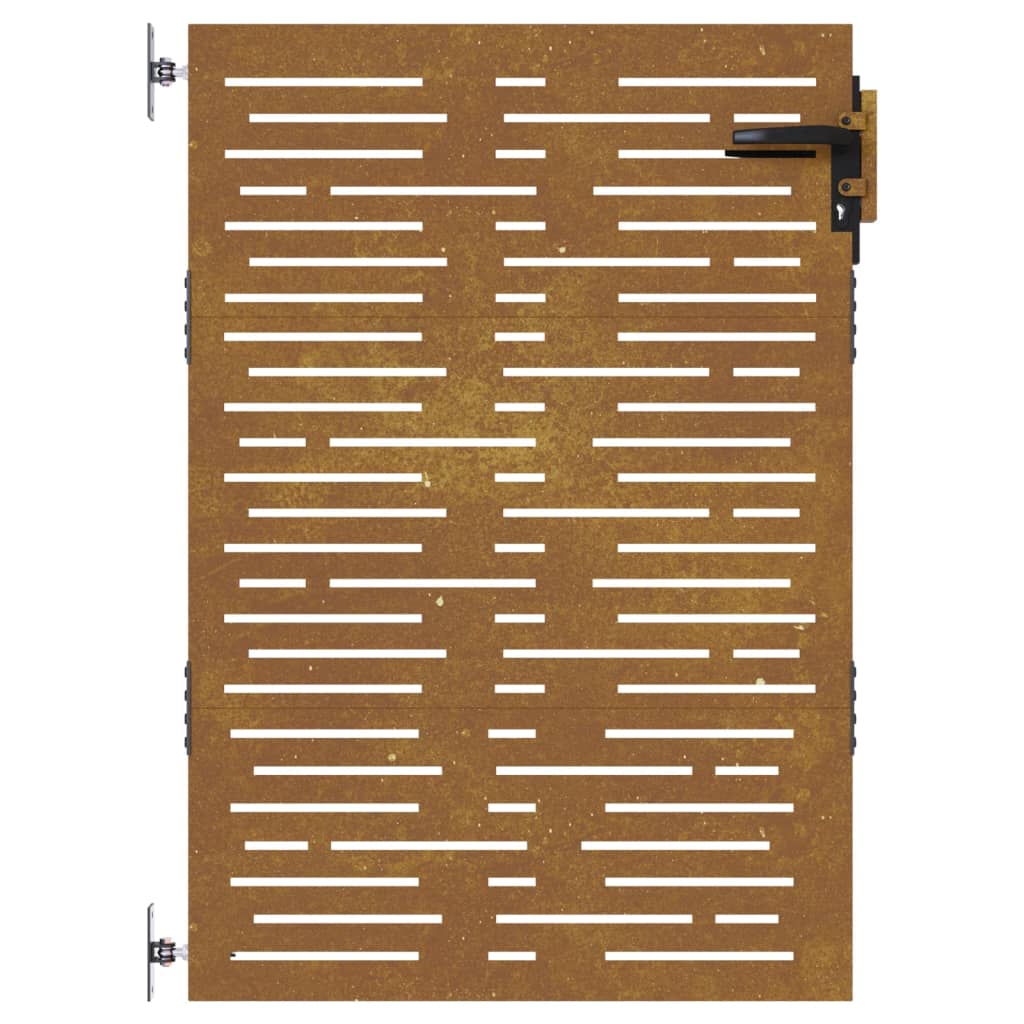 Cancello da Giardino 85x150 cm Acciaio Corten Design Quadrato