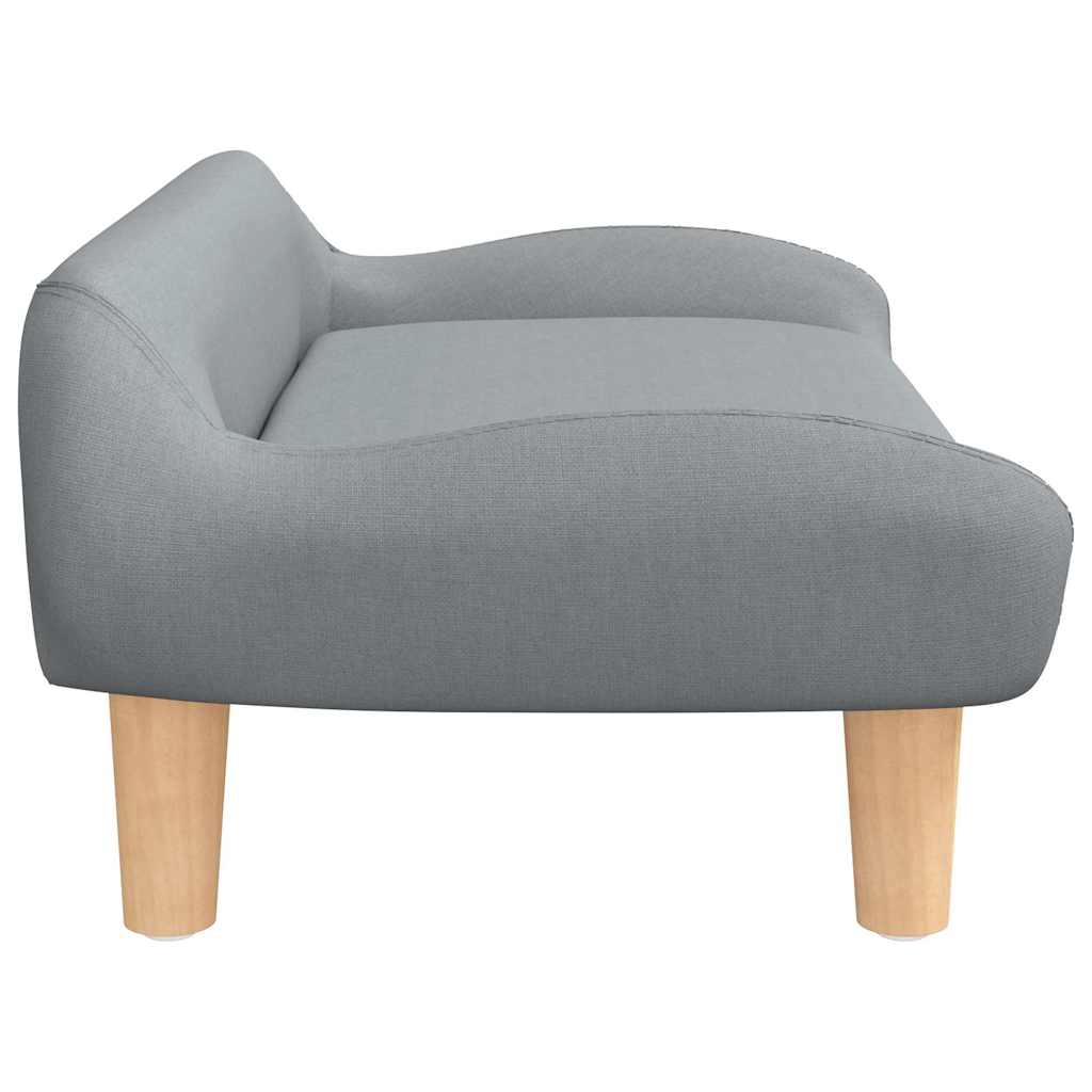 Lettino per Cani Grigio Chiaro 70x40x24 cm in Tessuto