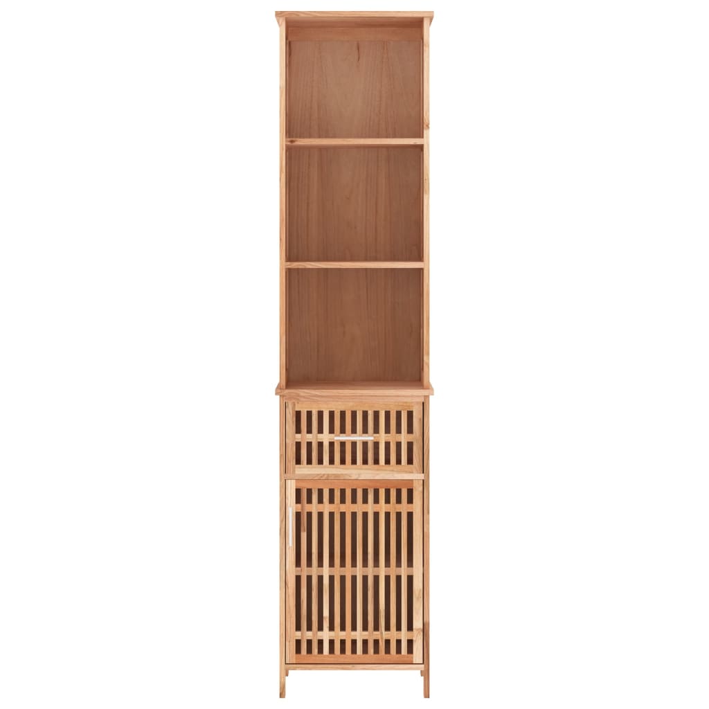 Armadietto da Bagno 42x29x182 cm in Legno Massello di Noce