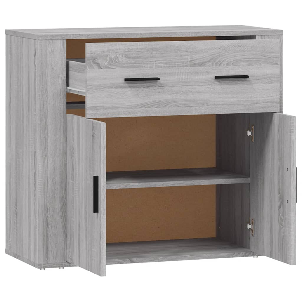 Credenza Grigio Sonoma 80x33x70 cm in Legno Multistrato