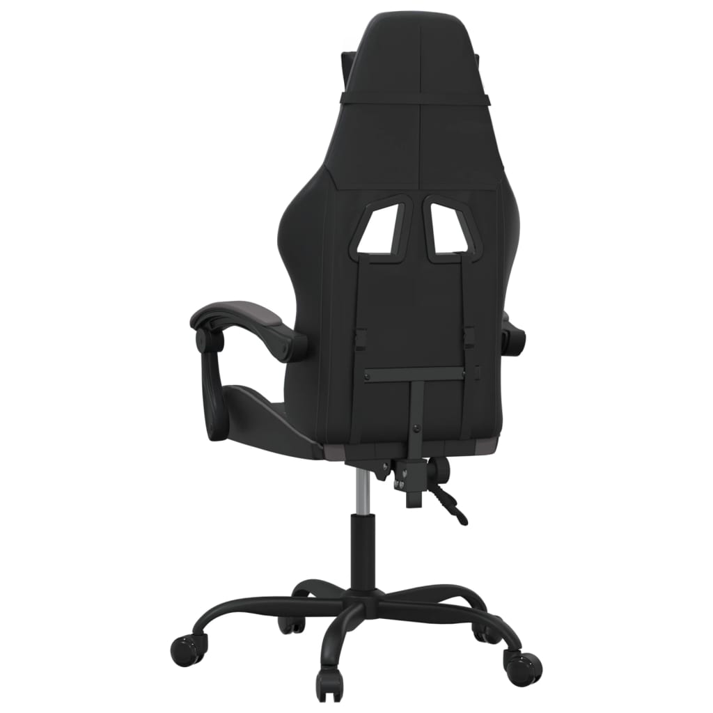 Sedia da Gaming Nera e Grigia in Similpelle