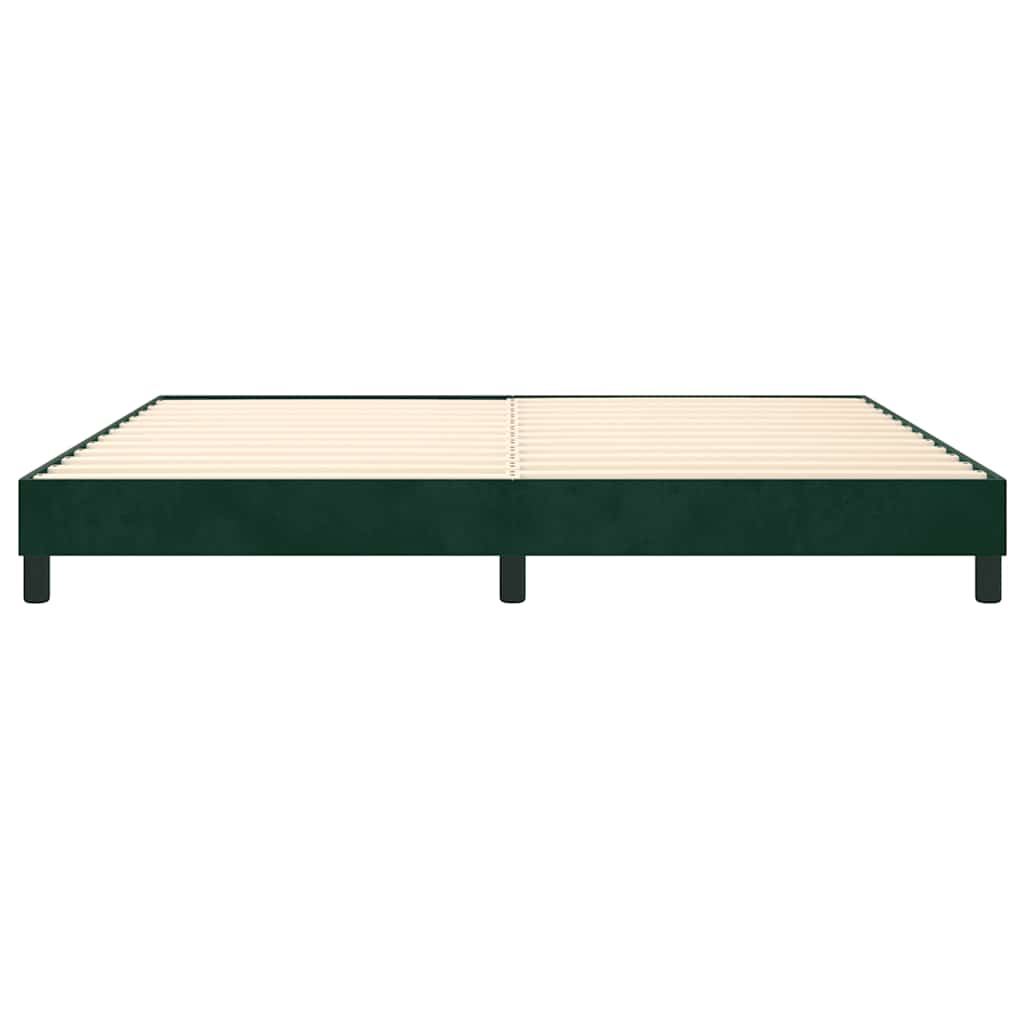 Struttura Letto a Rete a Molle Verde Scuro 200x200 cm in Velluto