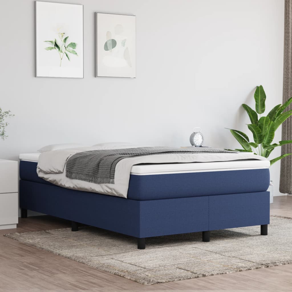 Struttura Letto a Rete a Molle Blu 120x200 cm in Tessuto
