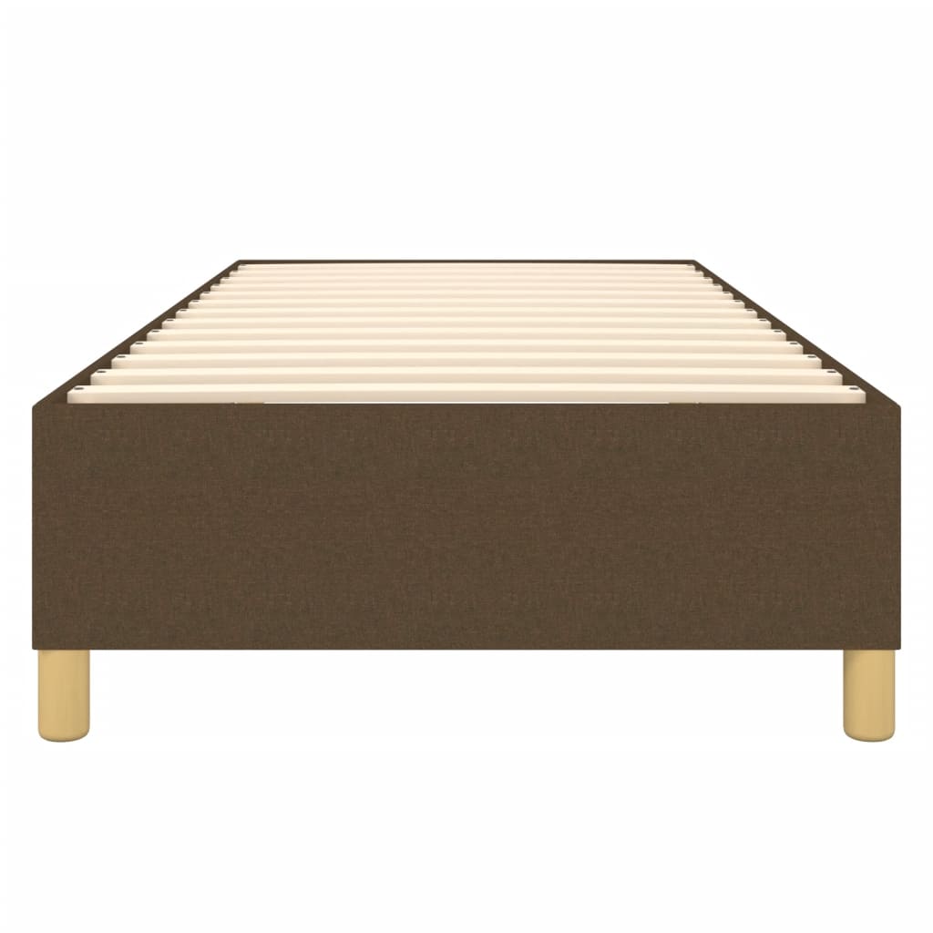 Struttura Letto a Rete a Molle Marrone Scuro 80x200 cm Tessuto