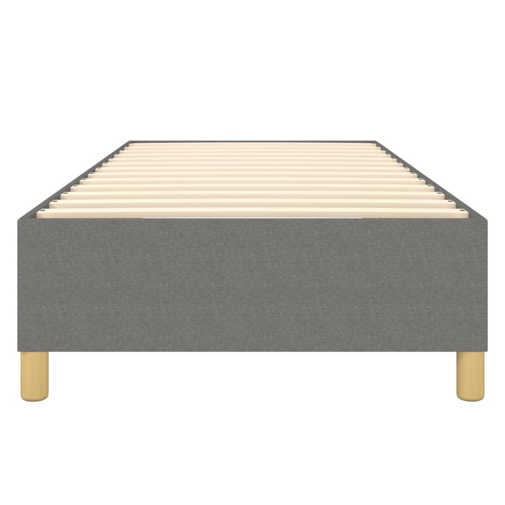 Struttura Letto a Rete a Molle Grigio Scuro 90x200 cm Tessuto