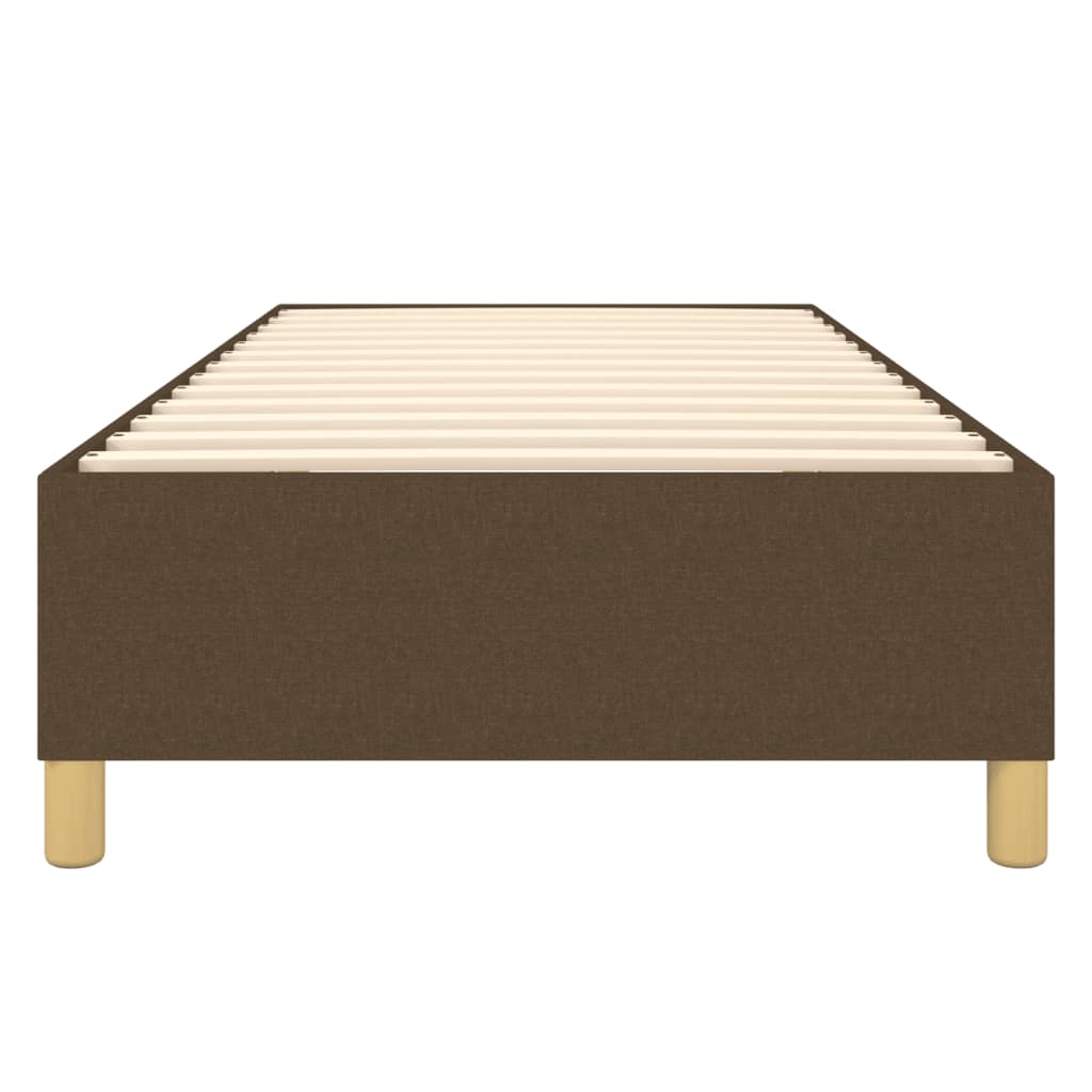 Struttura Letto a Rete a Molle Marrone Scuro 100x200 cm Tessuto