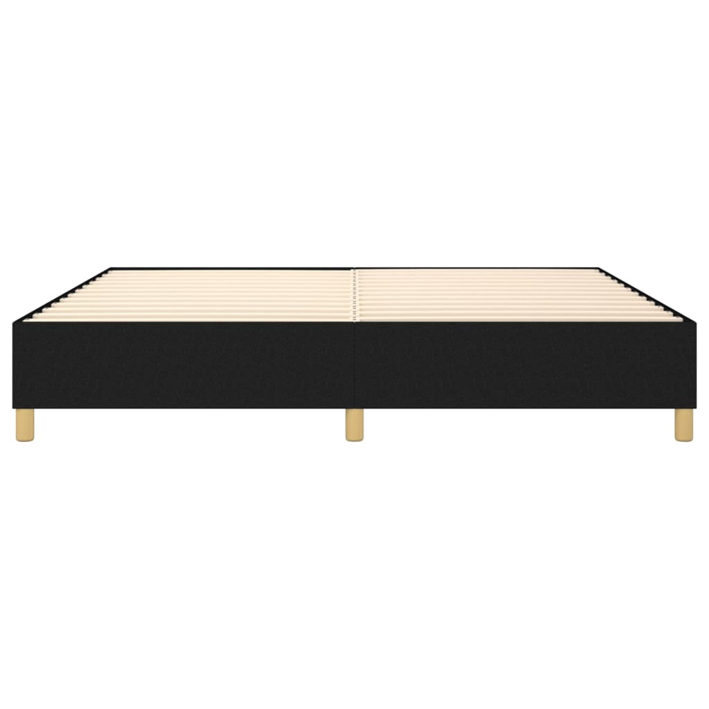 Struttura Letto a Rete a Molle Nero 140x190 cm in Tessuto