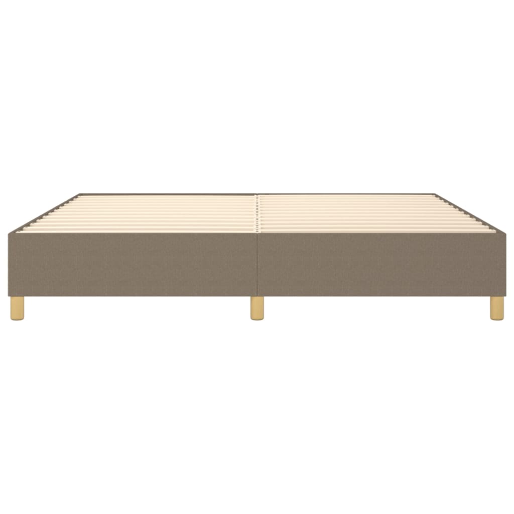 Struttura Letto a Rete a Molle Tortora 200x200 cm in Tessuto