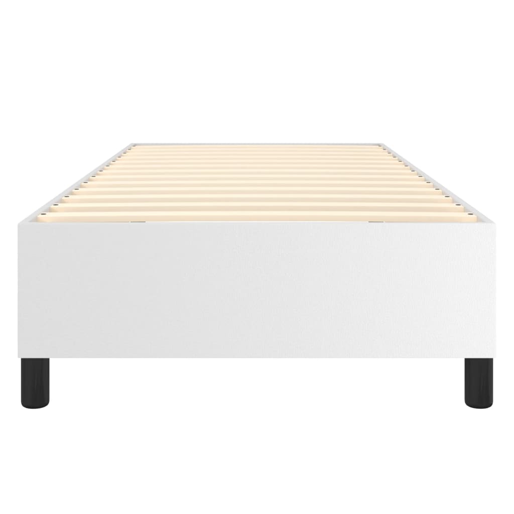 Struttura Letto a Rete a Molle Bianco 90x190 cm in Similpelle