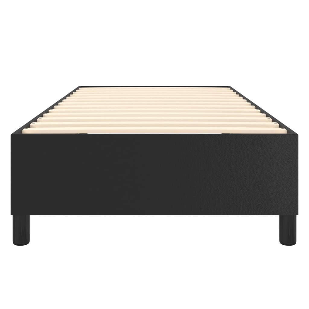 Struttura Letto a Rete a Molle Nero 90x200 cm in Similpelle