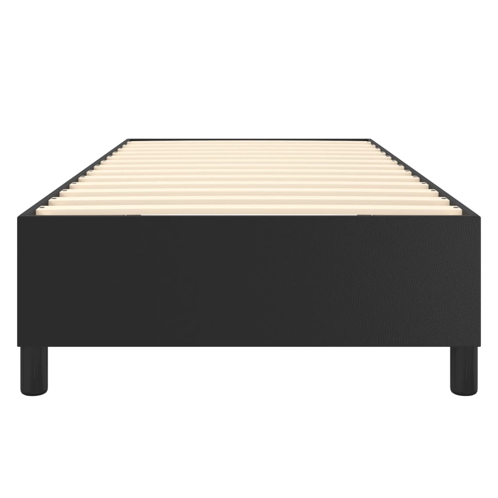 Struttura Letto a Rete a Molle Nero 100x200 cm in Similpelle