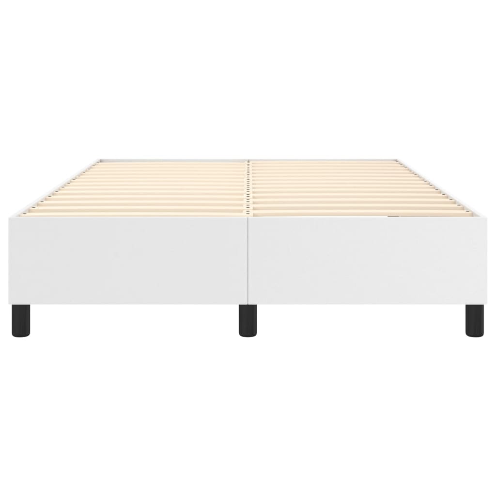 Struttura Letto a Rete a Molle Bianco 140x190 cm in Similpelle
