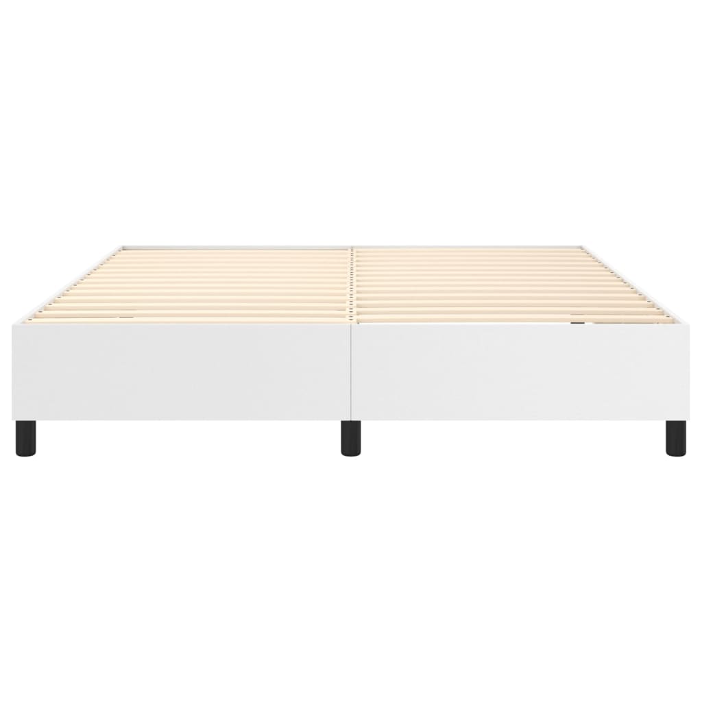 Struttura Letto a Rete a Molle Bianco 160x200 cm in Similpelle
