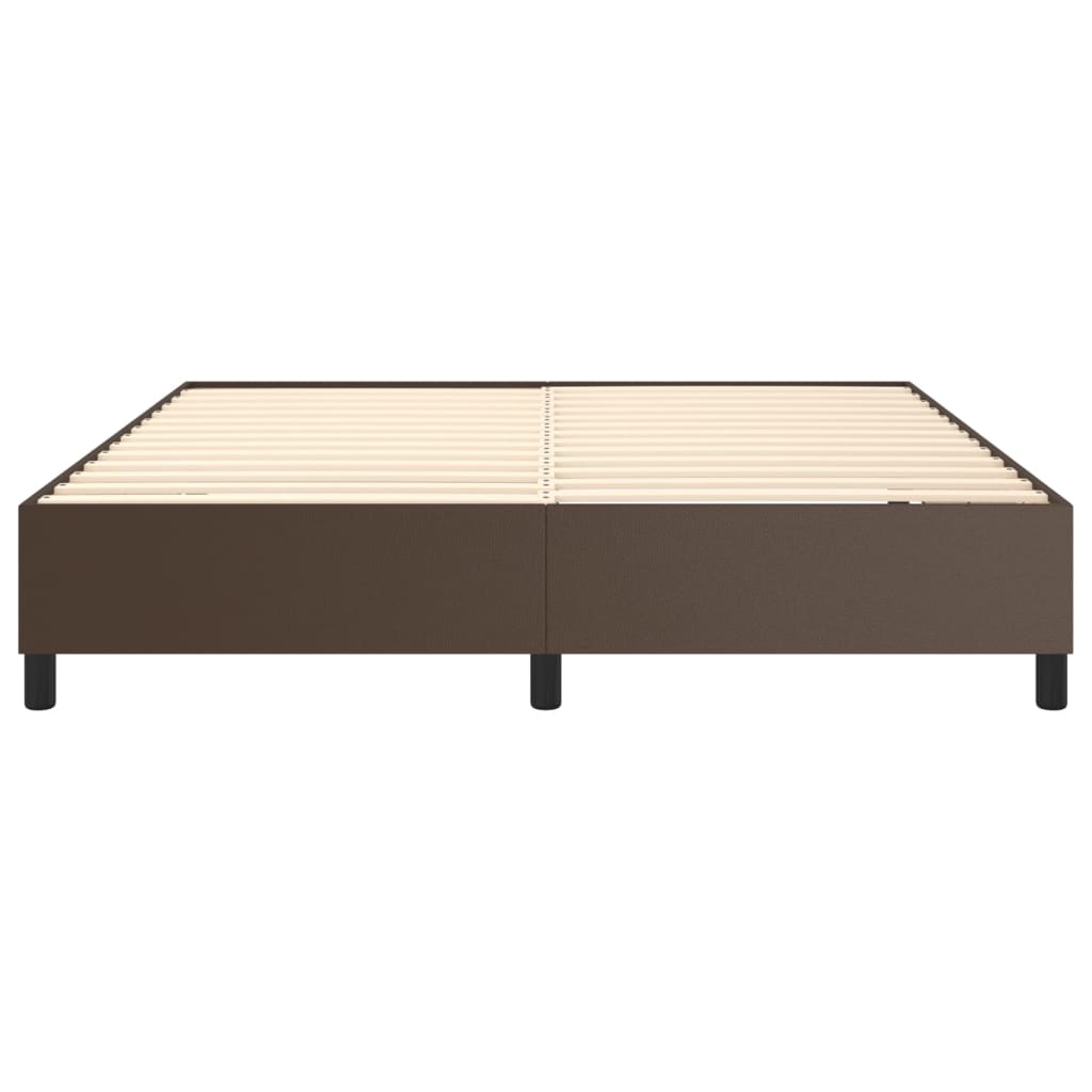 Struttura Letto a Rete a Molle Marrone 180x200 cm in Similpelle