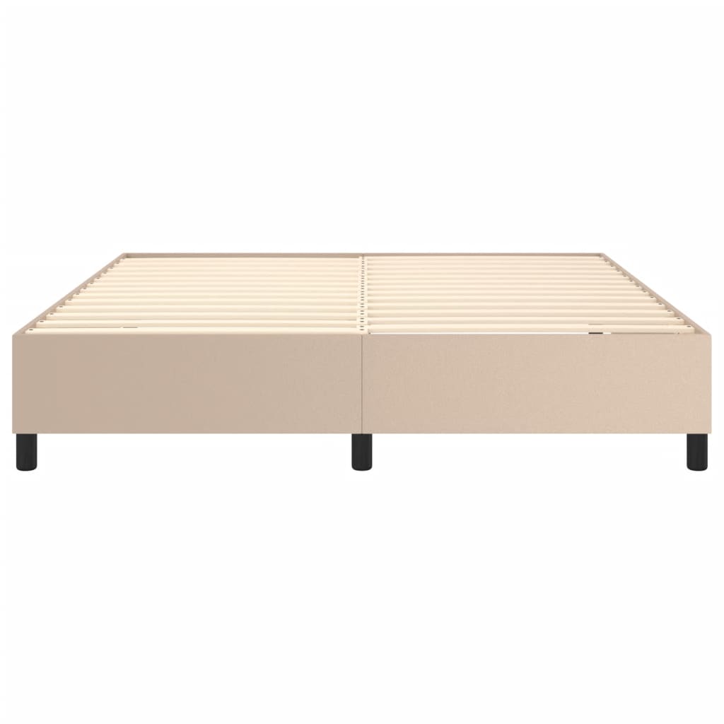 Struttura Letto a Rete a Molle Cappuccino 180x200 cm in Similpelle