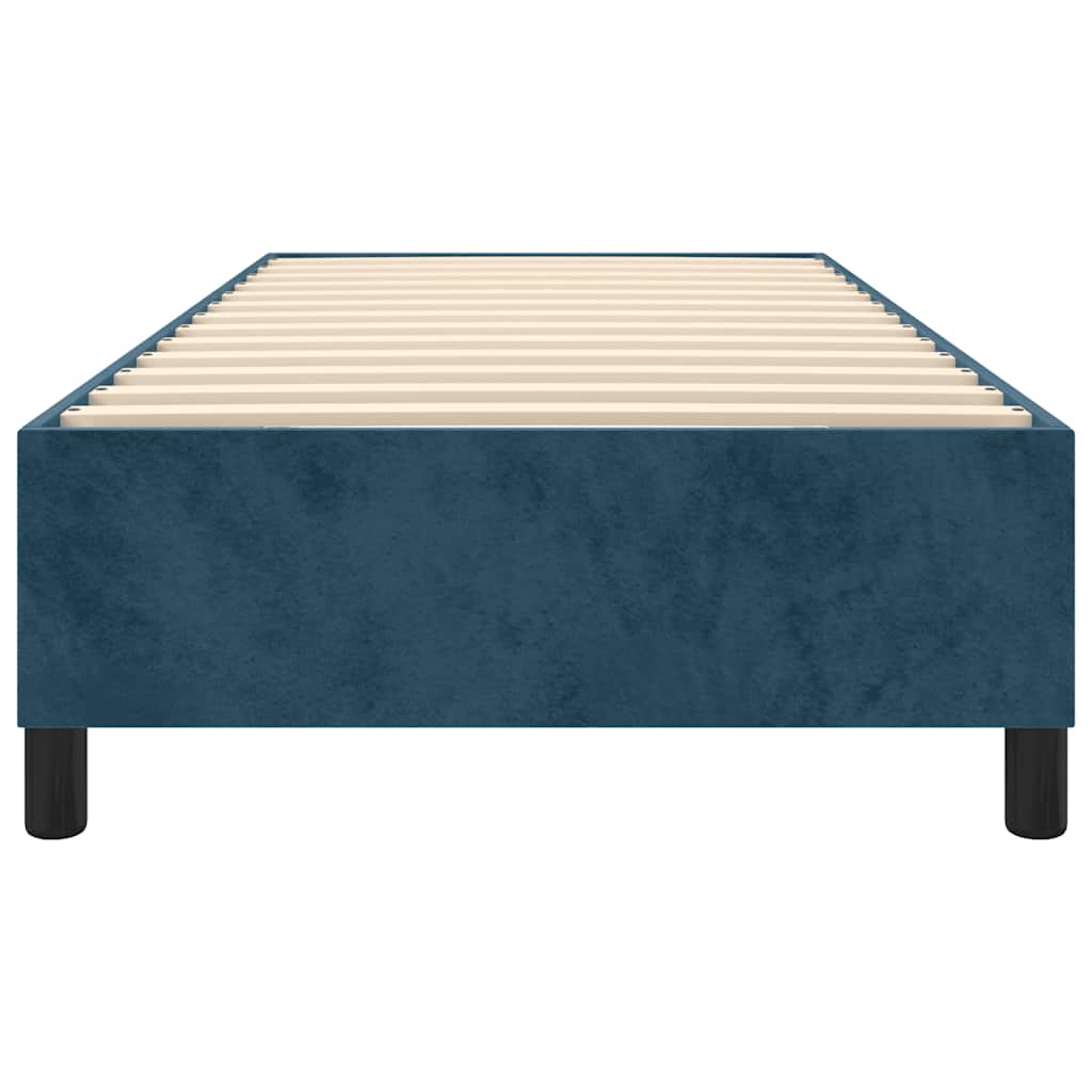 Struttura Letto a Rete a Molle Blu Scuro 80x200 cm in Velluto