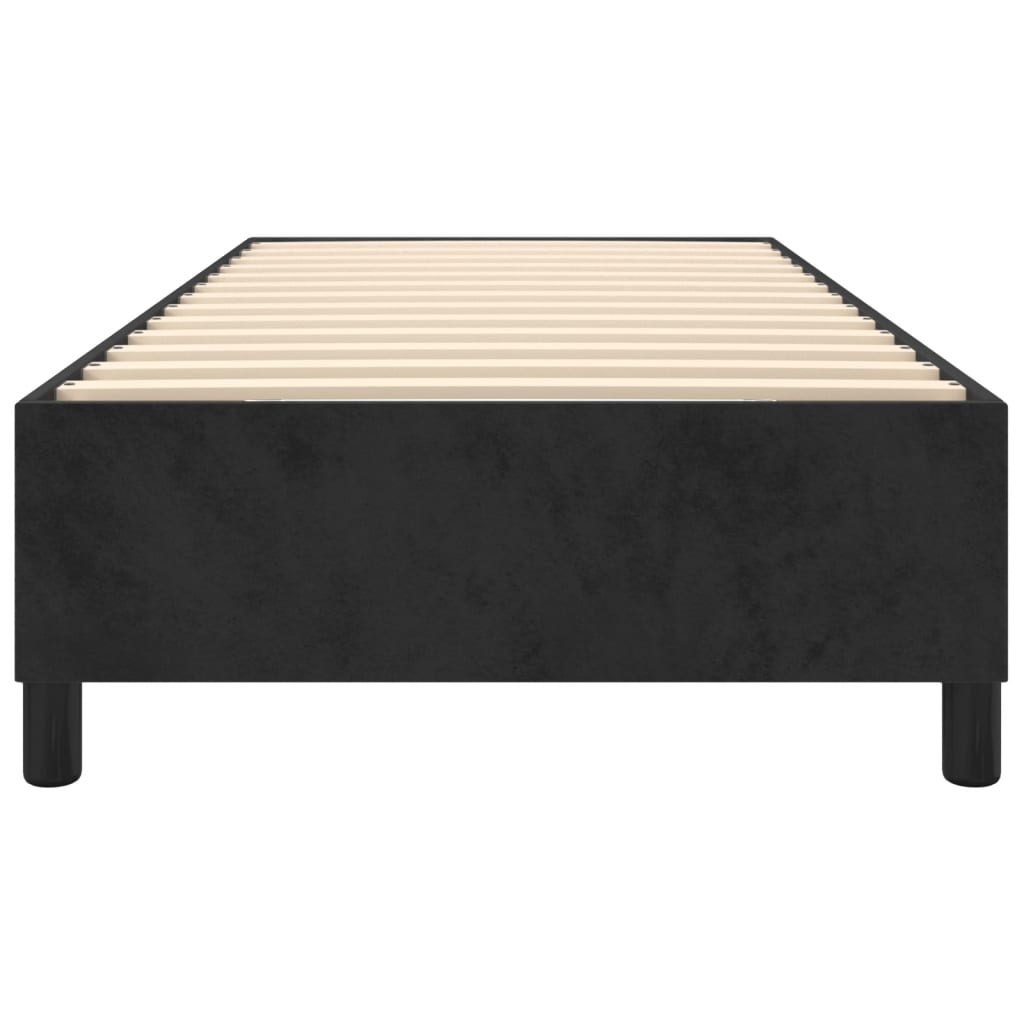 Struttura Letto a Rete a Molle Nero 100x200 cm in Velluto