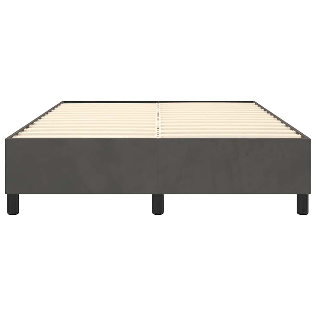 Struttura Letto a Rete a Molle Grigio Scuro 140x190 cm Velluto