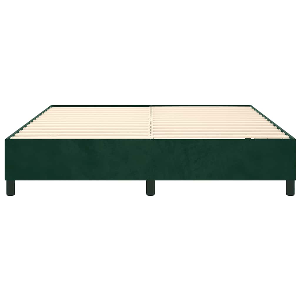 Struttura Letto a Rete a Molle Verde Scuro 180x200 cm in Velluto