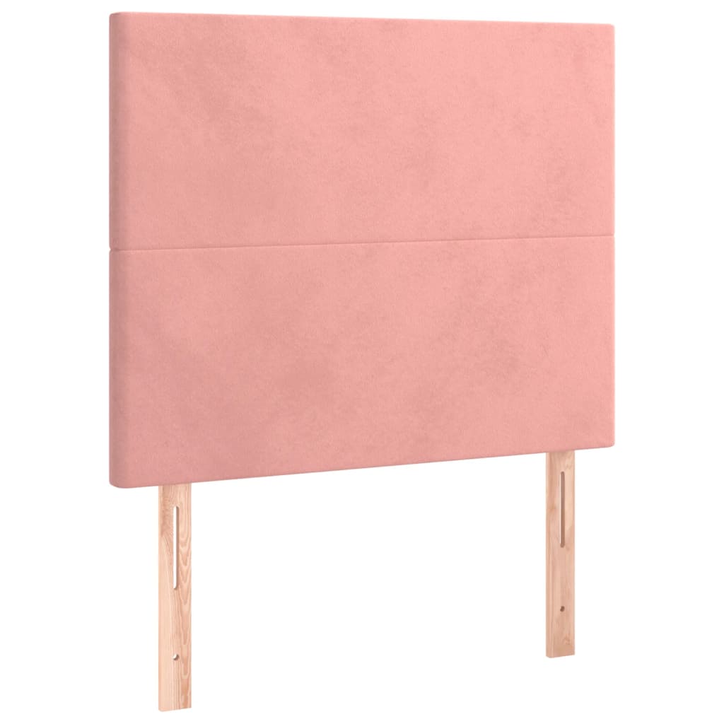 Testiera Rosa 80x5x118/128 cm Velluto